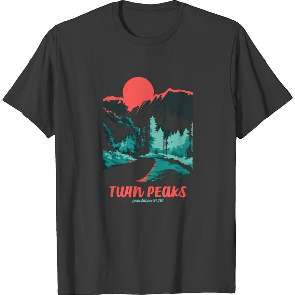 Twin Peaks Classic National Parks Tonal Welcome Poster T-Shirts-image