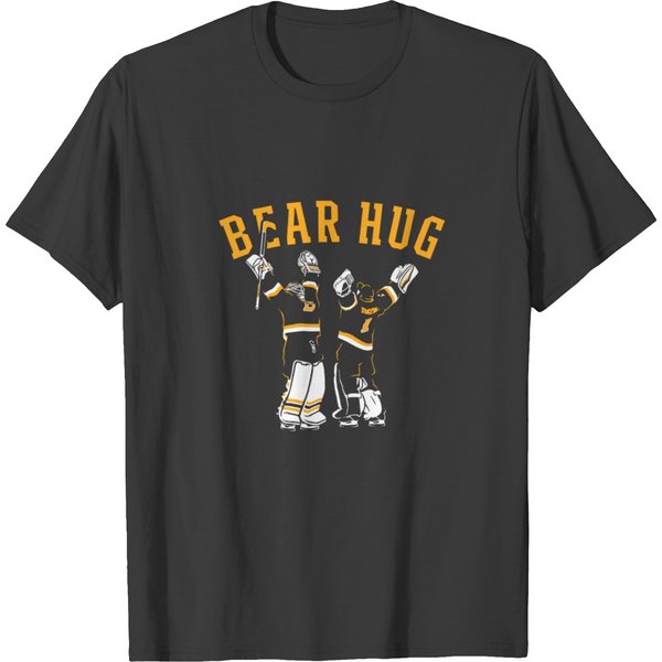 Bruins Goalie Bear Hug - Bruins T-Shirts-image
