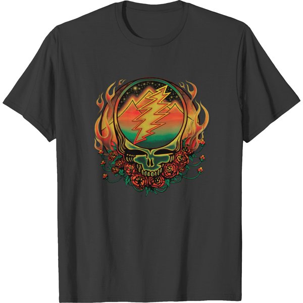 Grateful Steal Your Face Deadhead Hippie Logo T Shirts-image