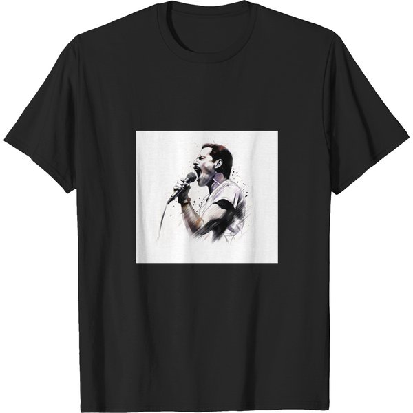 Freddie Mercury Lookalike - Vectorized T-Shirts-image