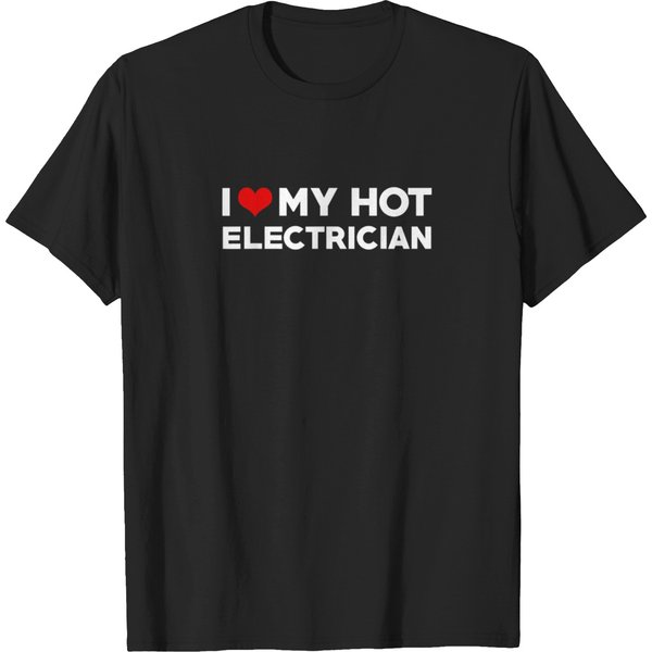 Mens I Love My Hot Husband Electrician Fiance T-Shirts-image