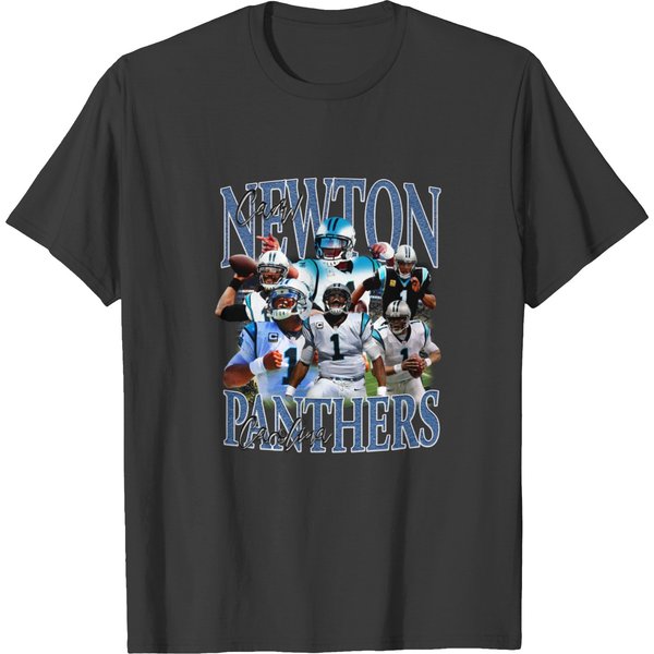 Vintage 90S Graphic Style Cam Newton Shirt, Cam Newton Shirt-image