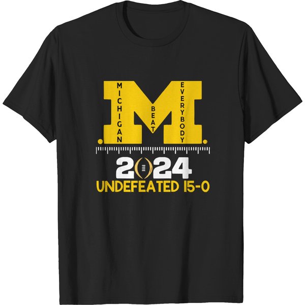 Michigan Wolvesrines Logo National Champions 2024 Undefeated 150 T Shirts-image