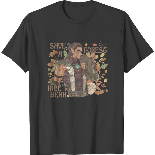 Halsin Save A Forest Ride A Bear T Shirts, Halsin Baldur's Gate 3-image