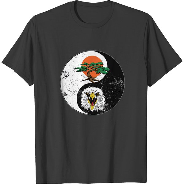 Miyagi Do Karate Tree Logo And Eagle Fang Karate T-Shirts-image