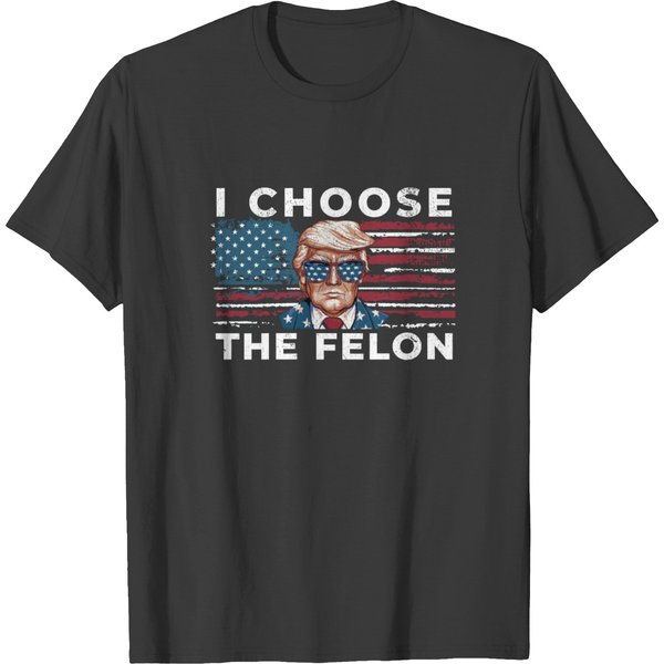 Republican Patriot I Choose The Felon Funny Trump Ladies' V-Neck Tshirt-image
