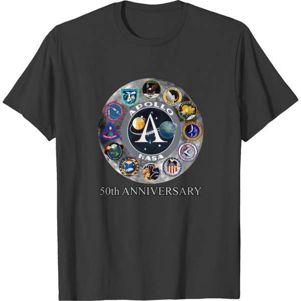 All Apollo Mission Badges Pacht 50Th Moon Landin T-Shirts-image