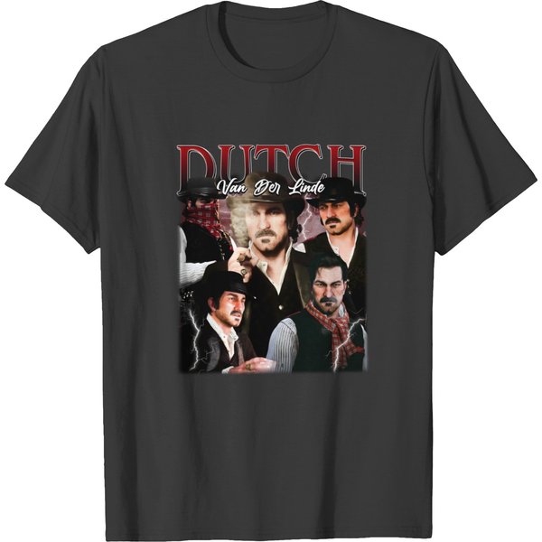 Dutch Van Der Linde Vintage T-Shirt, Vintage Arthur Morgan Red Dead Shirt-image