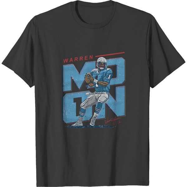 Discover Cool Warren Moon Shirt Houston Throwbacks Men's Cotton Warren Moon Initials L T-Shirts-image