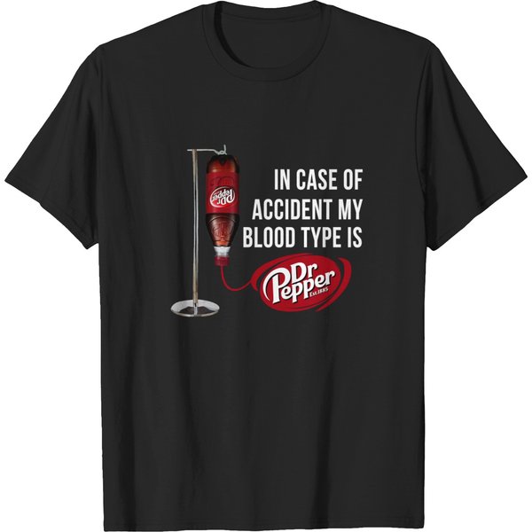 In Case Of Accident My Blood Type Is Dr Pepper Baby Blankets T Shirts-image