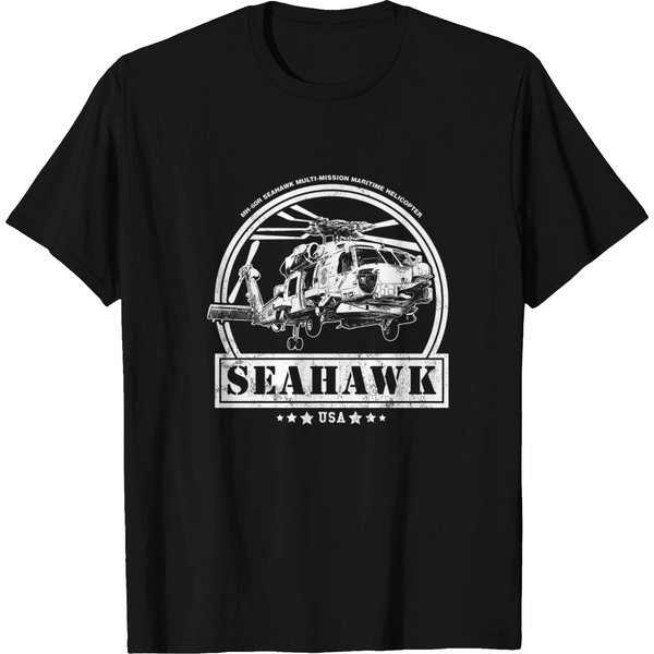 Mh-60 Seahawk Helicopter T-Shirts-image