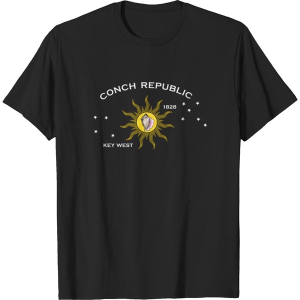 The Conch Republic Very Cool Key West Florida Flag T Shirts-image