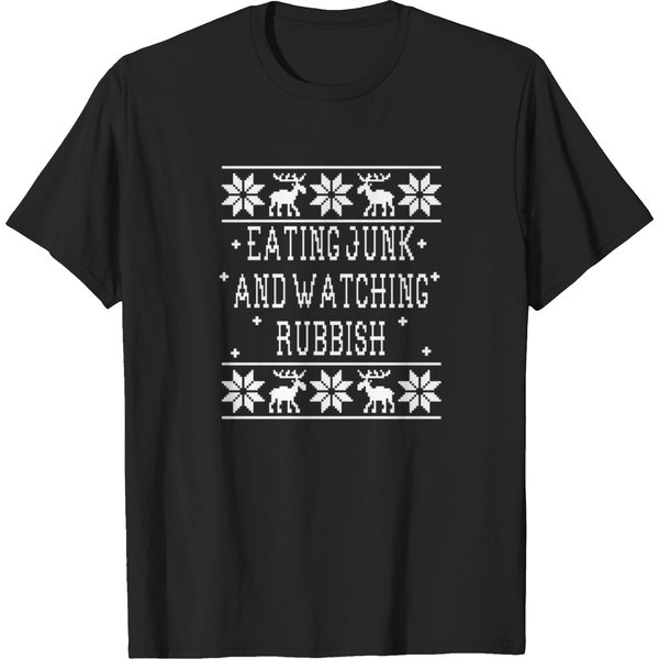 Eating Junk And Watching Rubbish T-Shirts-image
