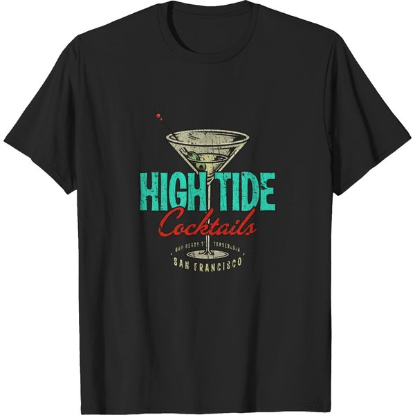 Dive Bar High Tide Cocktails 1971 T-Shirts-image
