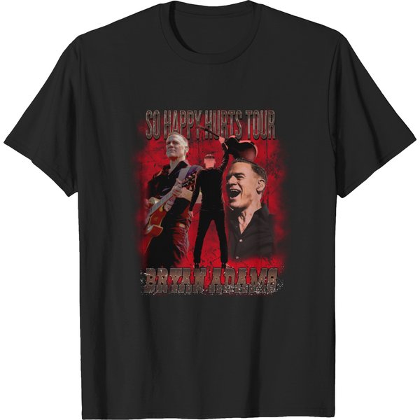 Bryan Adams Music Shirt, 90S Vintage So Happy Hurts Tour Tee-image