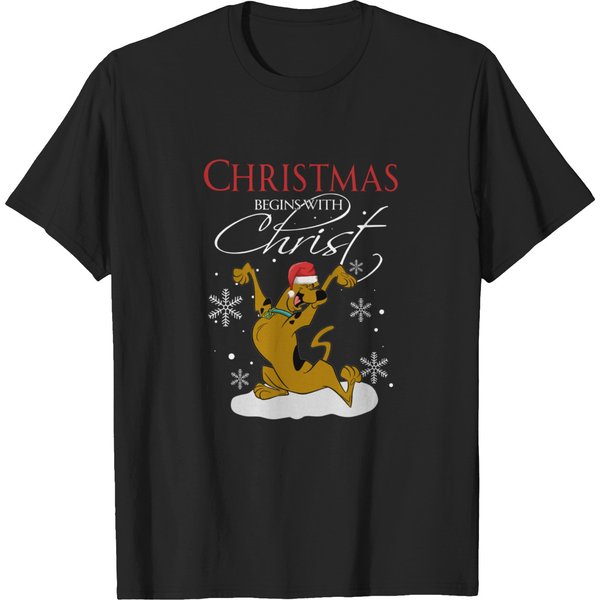 Christmas Begin With Christ Scooby Doo T-Shirt-image