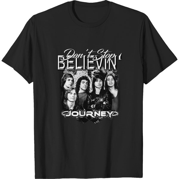 Journey Rock Band 90S Shirt, Bootleg Music Don't Stop Believin' Vintage-image