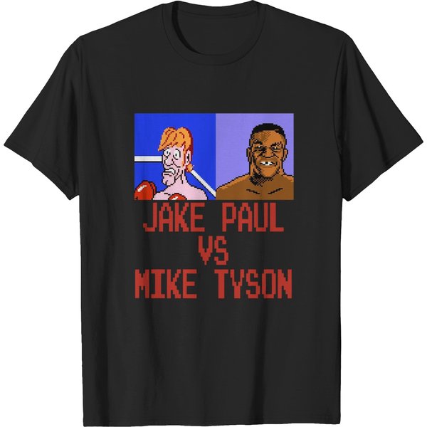 Jake Paul Vs Mike Tyson Punch Out Game Style T Shirt-image