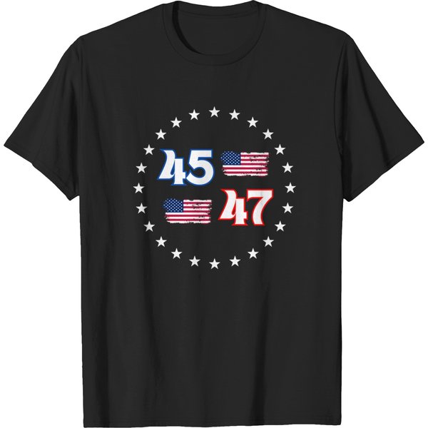 Trump 2024 President 45-47 Shirt For Men-image