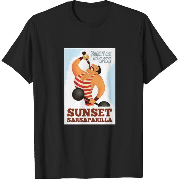 Falllout New Vegas Build Mass With Sass Sunset Sarsaparilla New Vegas Tshir T-Shirts-image