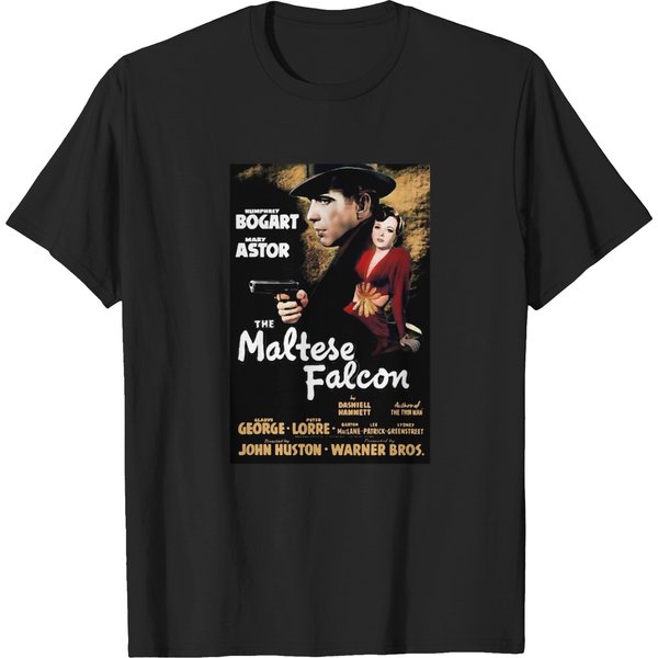 The Maltese Movie Falcon Movie(Dark Noir) T-Shirts-image