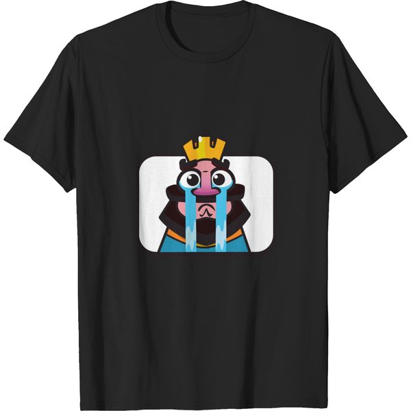 Crying King - Clash Royale Inspired Design T-Shirts-image