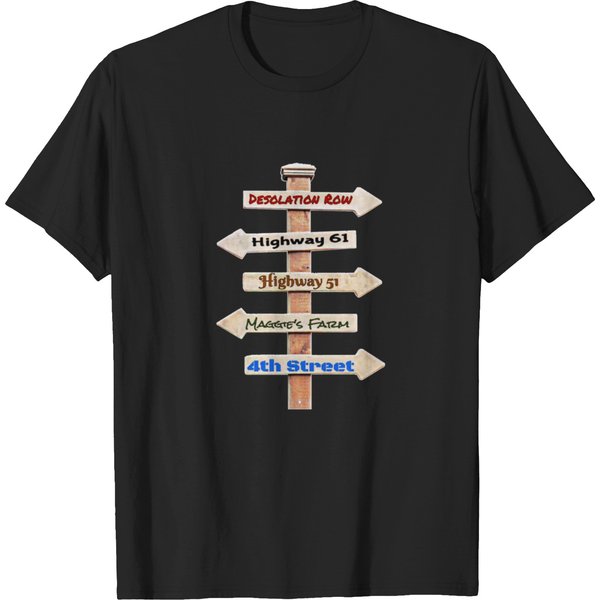 Bob Dylan Roadmap Bob Dylan Roadmap T-Shirts-image