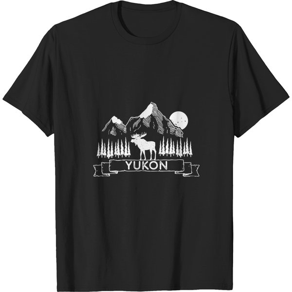 Yukon Canada Mountain Moose Yukon Canada T-Shirts-image