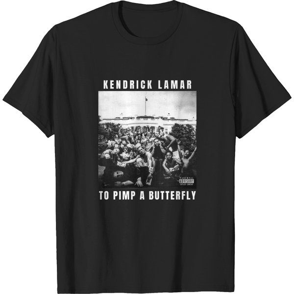 Vintage Rapper Kendrick Lamar To Pimp A Butterfly Album Graphic T Shirts-image