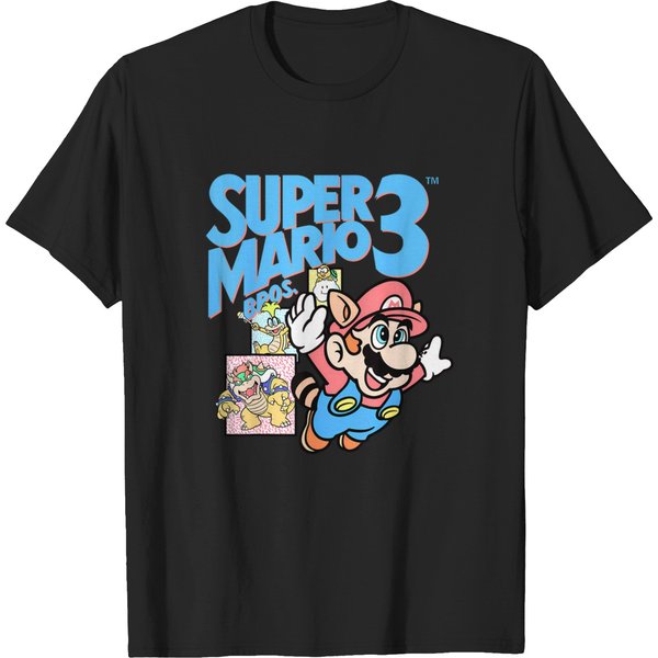 Super Mario 3 Flying Mario Group Shot Poster T-Shirts-image