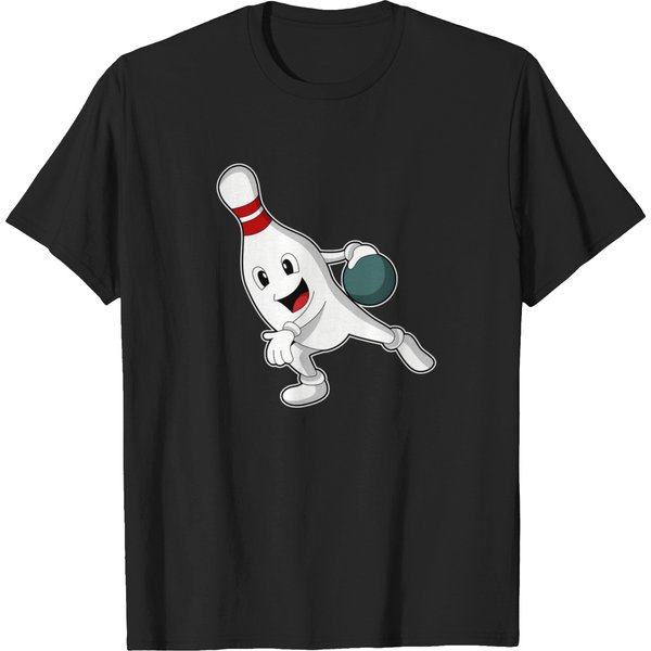 Bowling Pin With Bowling Ball Graphic T-Shirt-image