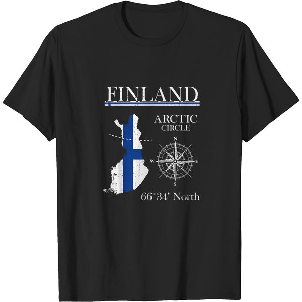 Finland Arctic Circle Adventure Suomi Finnish Fl T-Shirts-image