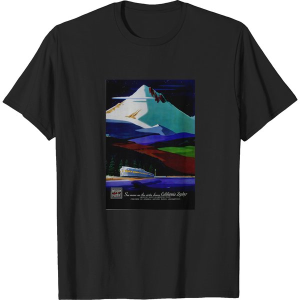 Western Pacific California Zephyr Vintage Poster T-Shirt-image