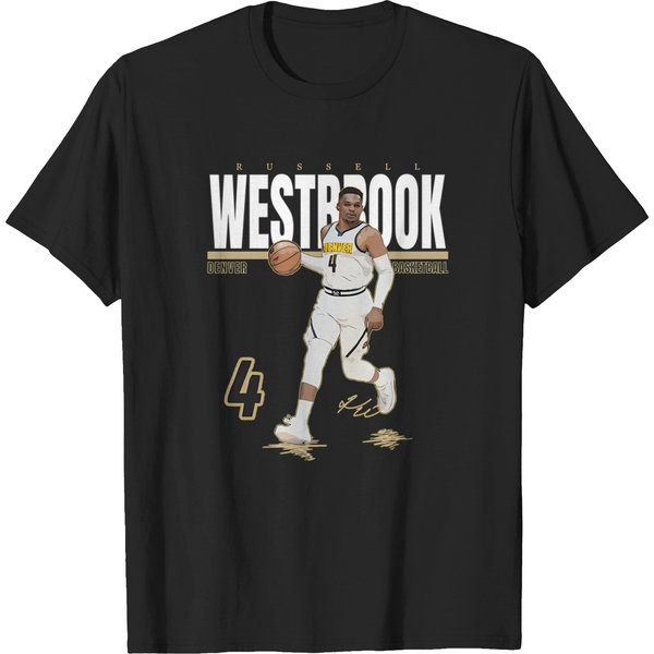 Denver Russell Westbrook 4 Basketball Cartoon T-Shirt T-Shirts-image