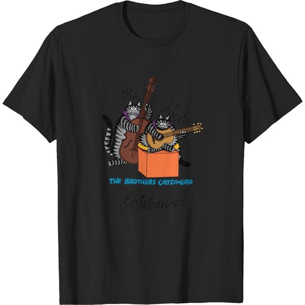 B-Kliban-Cat-Guitar-3 T-Shirt T-Shirts-image