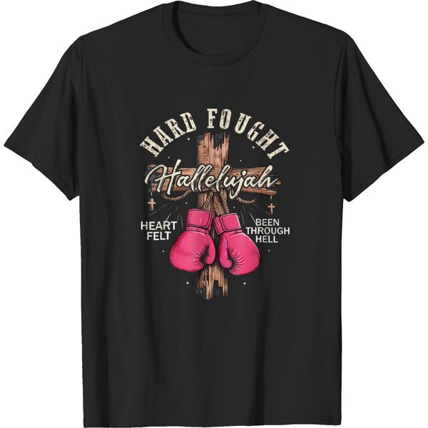 Brandon Hard Fought Hallelujah Praise Jesus T-Shirts-image