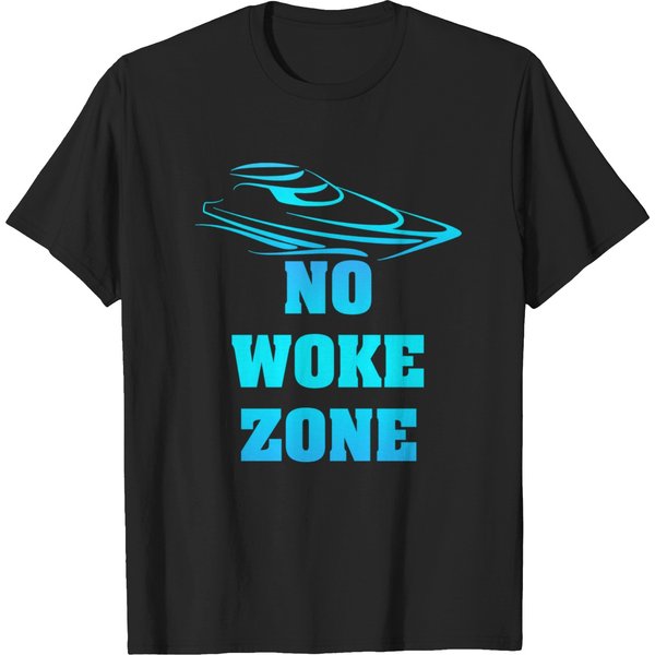 No Woke Zone Anti Democrat Liberal Leftist Pro Republican T-Shirts-image
