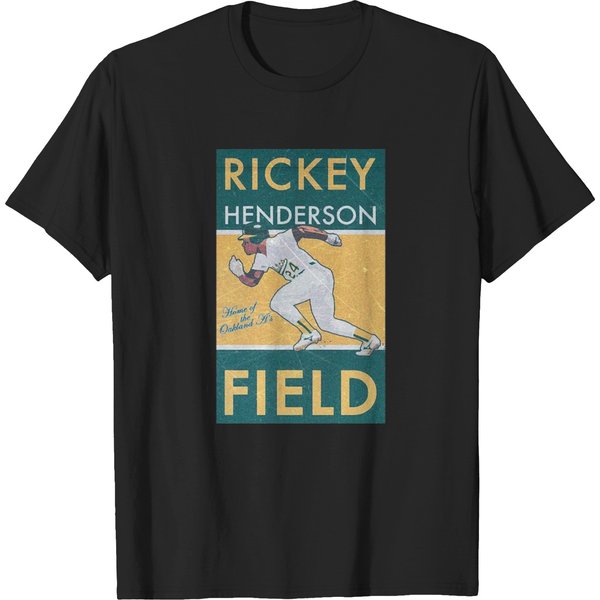 Baseball - Oakland - Retro Look - Rickey Henderson Field T-Shirts-image