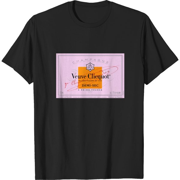 Champagne Veuve Rose T-Shirt, Champagne Logo Shirt-image