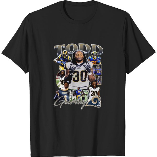 Todd Gurley Vintage Graphic 90S Football Unisex T-Shirt, Todd Gurley Vintage 90S Football Player Graphic Unisex T-Shirt Collection.-image