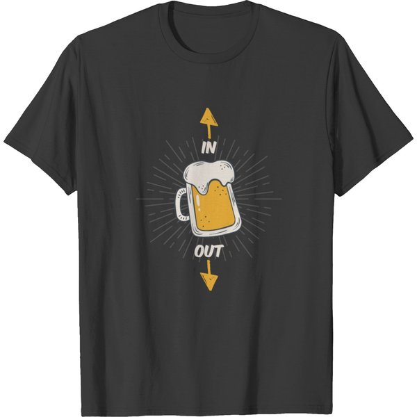 Bier In, Bier Out T Shirts Funny-image