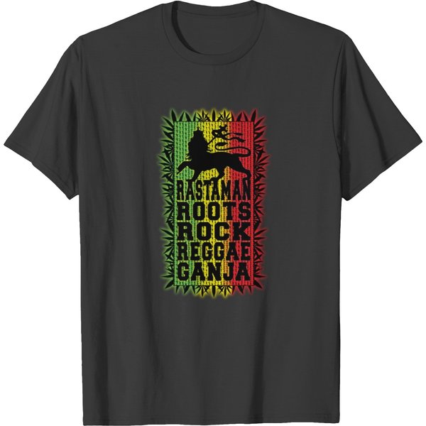 Rastaman Roots Rock Reggae Ganja T Shirts-image