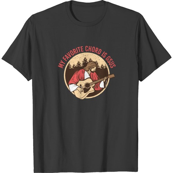 My Favorite Chord Is Gsus Music Faith Guitare T Shirts-image