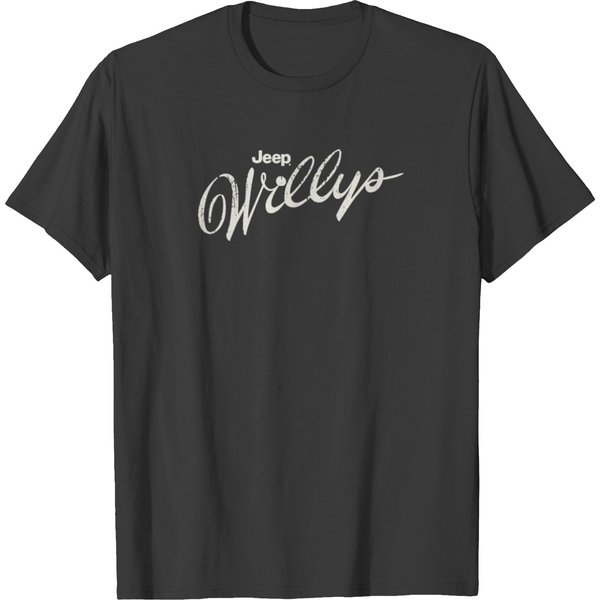 Jeep Willys Script Logo T Shirts-image