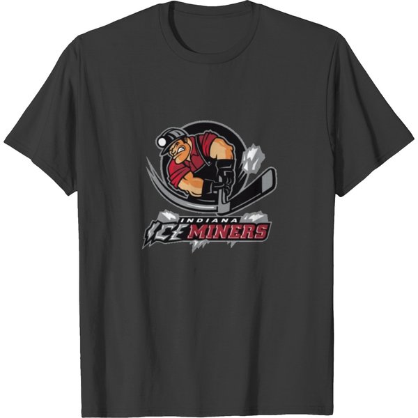 Indiana Ice Miners Vintage Hockey Logo T Shirts-image