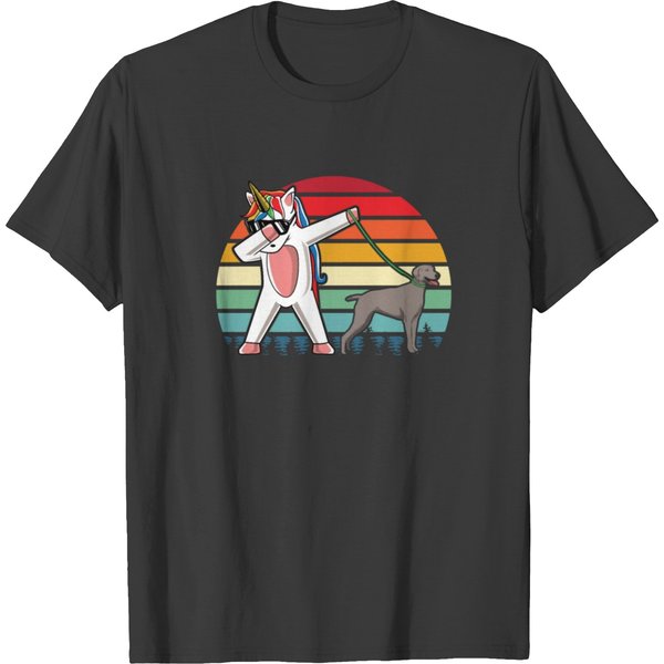 Unicorn Walking Weimaraner T Shirts, Unicorn Lover Gi-image