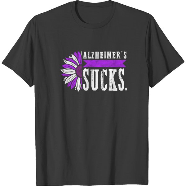 Alzheimer's Awareness T Shirts, Alzheimer's Sucks,-image