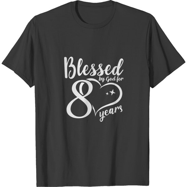 Blessed By God For 80 Years 80Th Birthday Blessed T Shirts-image
