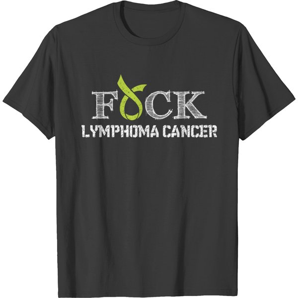 F+Ck- Lymphoma Cancer Awareness Ribbon T Shirts-image