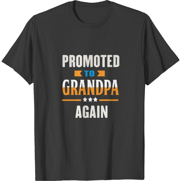 Promoted To Grandpa Again T Shirts-image